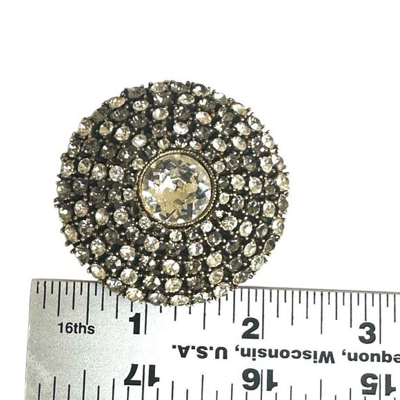 Vintage R. Mandle Rhinestone Brooch - Picture 5 of 5